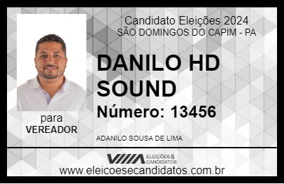 Candidato DANILO HD SOUND 2024 - SÃO DOMINGOS DO CAPIM - Eleições