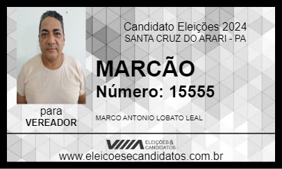 Candidato MARCÃO 2024 - SANTA CRUZ DO ARARI - Eleições