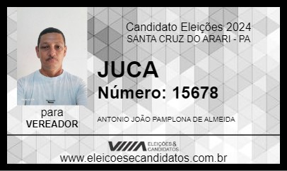 Candidato JUCA  2024 - SANTA CRUZ DO ARARI - Eleições