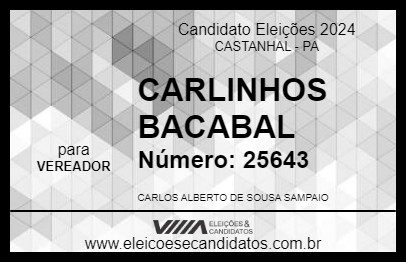 Candidato CARLINHOS BACABAL 2024 - CASTANHAL - Eleições