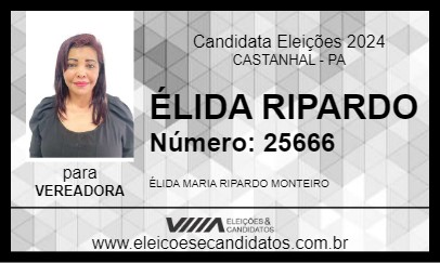 Candidato ÉLIDA RIPARDO 2024 - CASTANHAL - Eleições