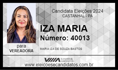 Candidato IZA MARIA 2024 - CASTANHAL - Eleições