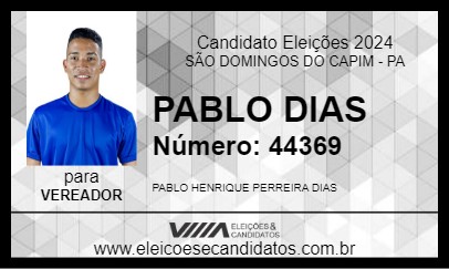 Candidato PABLO DIAS 2024 - SÃO DOMINGOS DO CAPIM - Eleições