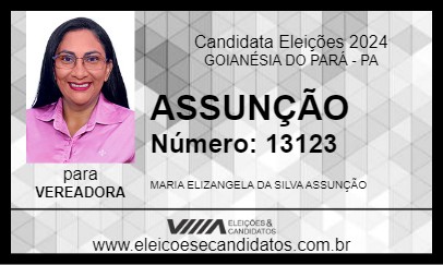 Candidato ASSUNÇÃO 2024 - GOIANÉSIA DO PARÁ - Eleições