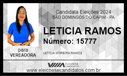 Candidato LETICIA RAMOS 2024 - SÃO DOMINGOS DO CAPIM - Eleições