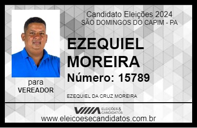 Candidato EZEQUIEL MOREIRA 2024 - SÃO DOMINGOS DO CAPIM - Eleições