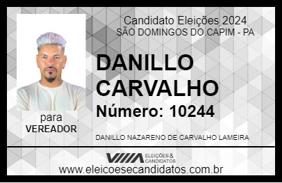 Candidato DANILLO CARVALHO 2024 - SÃO DOMINGOS DO CAPIM - Eleições