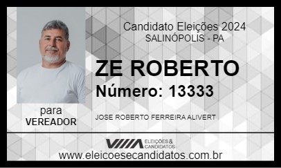 Candidato ZE ROBERTO 2024 - SALINÓPOLIS - Eleições