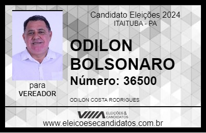 Candidato ODILON BOLSONARO 2024 - ITAITUBA - Eleições