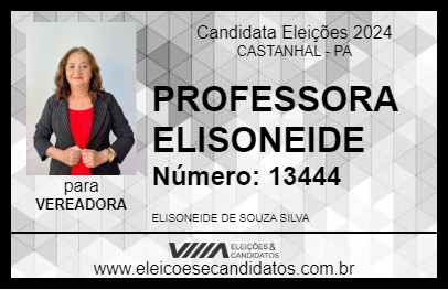 Candidato PROFESSORA ELISONEIDE 2024 - CASTANHAL - Eleições