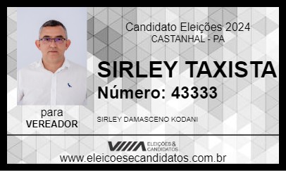 Candidato SIRLEY TAXISTA 2024 - CASTANHAL - Eleições