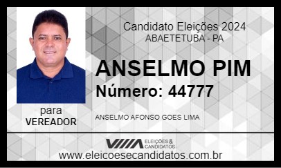 Candidato ANSELMO PIM 2024 - ABAETETUBA - Eleições