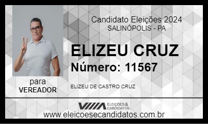 Candidato ELIZEU CRUZ 2024 - SALINÓPOLIS - Eleições