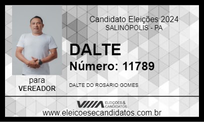 Candidato DALTE 2024 - SALINÓPOLIS - Eleições