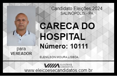 Candidato CARECA DO HOSPITAL 2024 - SALINÓPOLIS - Eleições