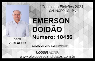 Candidato EMERSON DOIDÃO 2024 - SALINÓPOLIS - Eleições