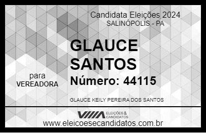 Candidato GLAUCE SANTOS  2024 - SALINÓPOLIS - Eleições