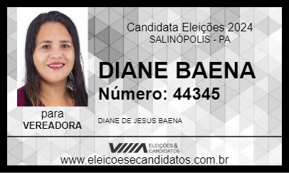 Candidato DIANE BAENA 2024 - SALINÓPOLIS - Eleições