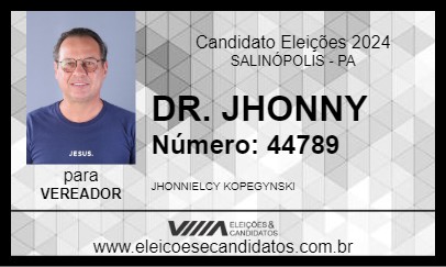 Candidato DR. JHONNY 2024 - SALINÓPOLIS - Eleições