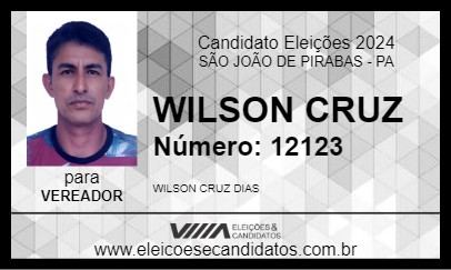 Candidato WILSON CRUZ 2024 - SÃO JOÃO DE PIRABAS - Eleições