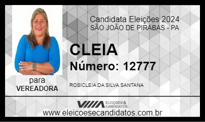 Candidato CLEIA 2024 - SÃO JOÃO DE PIRABAS - Eleições