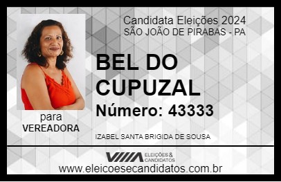 Candidato BEL DO CUPUZAL 2024 - SÃO JOÃO DE PIRABAS - Eleições