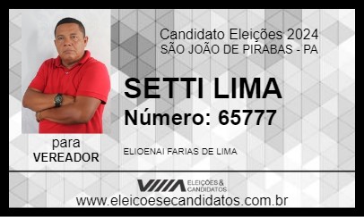 Candidato SETTI LIMA 2024 - SÃO JOÃO DE PIRABAS - Eleições