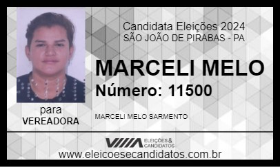 Candidato MARCELI MELO 2024 - SÃO JOÃO DE PIRABAS - Eleições