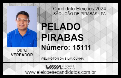 Candidato PELADO PIRABAS 2024 - SÃO JOÃO DE PIRABAS - Eleições