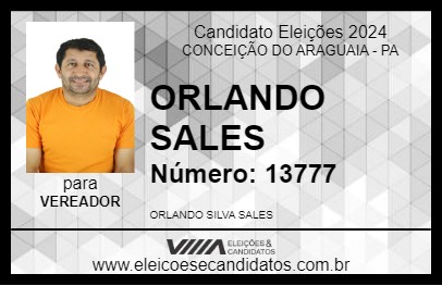 Candidato ORLANDO SALES 2024 - CONCEIÇÃO DO ARAGUAIA - Eleições