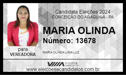 Candidato MARIA OLINDA  2024 - CONCEIÇÃO DO ARAGUAIA - Eleições