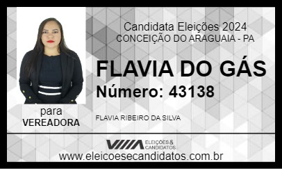 Candidato FLAVIA DO GÁS 2024 - CONCEIÇÃO DO ARAGUAIA - Eleições