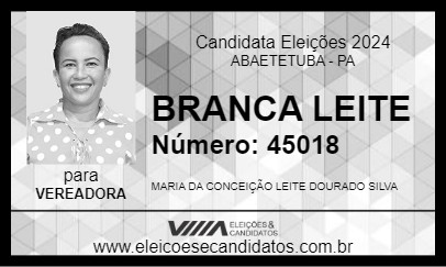 Candidato BRANCA LEITE 2024 - ABAETETUBA - Eleições