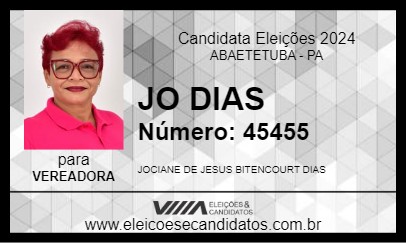 Candidato JO DIAS 2024 - ABAETETUBA - Eleições