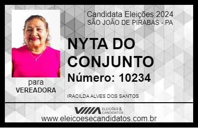 Candidato NYTA DO CONJUNTO 2024 - SÃO JOÃO DE PIRABAS - Eleições