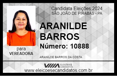 Candidato ARANILDE BARROS  2024 - SÃO JOÃO DE PIRABAS - Eleições