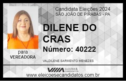 Candidato DILENE 2024 - SÃO JOÃO DE PIRABAS - Eleições