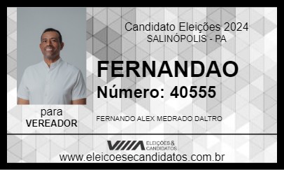 Candidato FERNANDAO 2024 - SALINÓPOLIS - Eleições