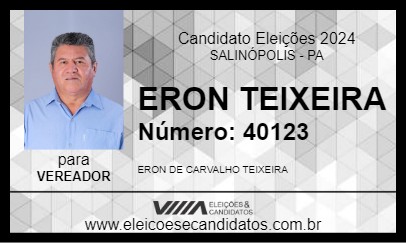 Candidato ERON TEIXEIRA 2024 - SALINÓPOLIS - Eleições