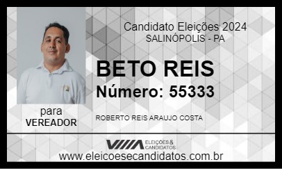 Candidato BETO REIS 2024 - SALINÓPOLIS - Eleições