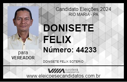 Candidato DONISETE FELIX 2024 - RIO MARIA - Eleições