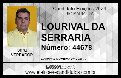 Candidato LOURIVAL DA SERRARIA 2024 - RIO MARIA - Eleições