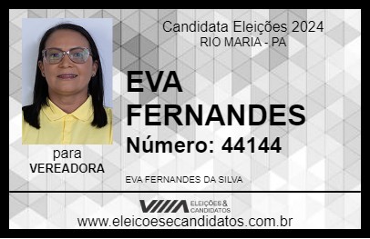 Candidato EVA FERNANDES 2024 - RIO MARIA - Eleições