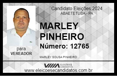 Candidato MARLEY PINHEIRO 2024 - ABAETETUBA - Eleições