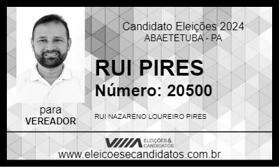 Candidato RUI PIRES 2024 - ABAETETUBA - Eleições