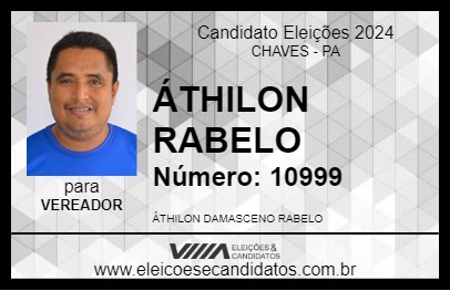 Candidato ÁTHILON RABELO 2024 - CHAVES - Eleições