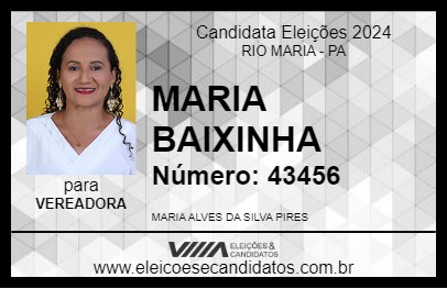 Candidato MARIA BAIXINHA  2024 - RIO MARIA - Eleições