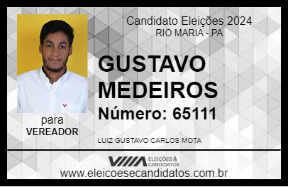 Candidato GUSTAVO MEDEIROS 2024 - RIO MARIA - Eleições