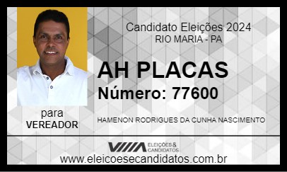 Candidato H PLACAS 2024 - RIO MARIA - Eleições