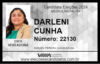 Candidato DARLENI CUNHA 2024 - MEDICILÂNDIA - Eleições